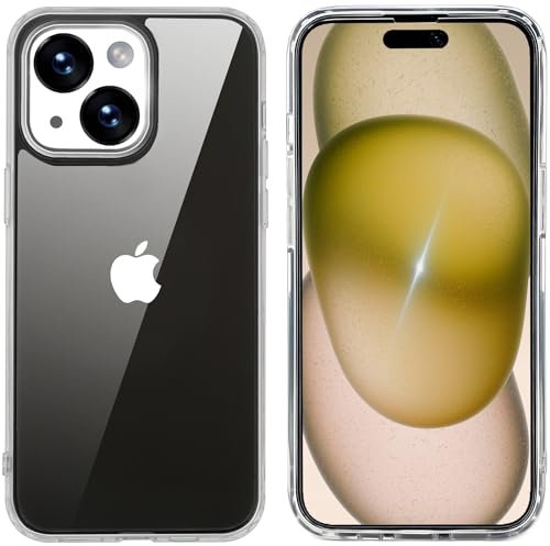 Foreverquality For iPhone 15 6.1 inch Clear Case TPU PC Slim Phone Shockproof Protection