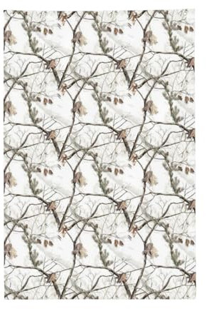 Wurton Weißer Baum, Camouflage-Druck, lebendige Gartenflagge, Heimdekoration, für alle Jahreszeiten, patriotische Dekoration, Militärgeschenke, 6 x 0,9 m