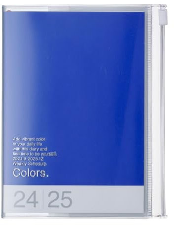 MARK'S 2024/2025 Taschenkalender A6 vertikal, COLORS, Blue: Von September 2024 bis Dezember 2025