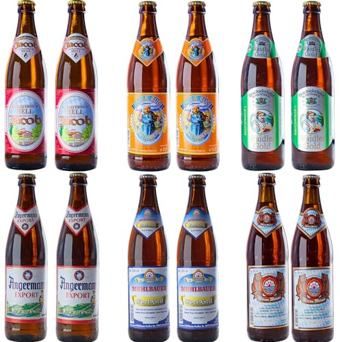 Premium Bayerische Biere Set - 6er oder 12er Pack 0,5L | Traditionelle Geschmacksreise | Ideal für Genießer & Geschenk (12)