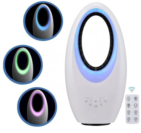 Wonder Pro WP Ventilador Sin Aspas Cromoterapia Colour, Ventilador Air con Color Cromoterapia, Climatizador de Aspas
