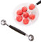 SURALIN 1PCS Paquet de Cuillère À Boule de Melon À Fruits Double Face, 18 cm Cuillère Parisienne de Melon 2 en 1 Cuillère À Boule en Acier Inoxydable