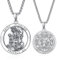 Heiliger Florian Kette Silber 925 St. Florian Feuerwehr Anhänger Saint Florian Halskette St Heiliger Florian Feuerwehr Anhänger Kette Medaille für Herren
