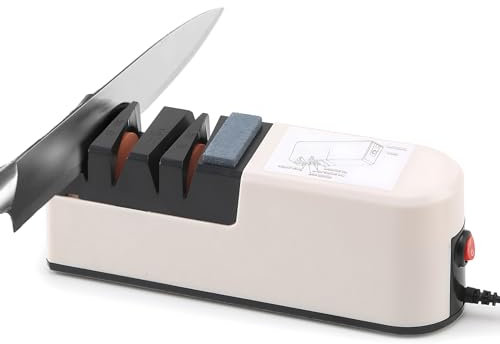 Sonhomay Electric Knife Sharpener Kitchen Knife Scissors Sharpener with Whetstone for Coarse Sharpening Repair and Sharpening Knives