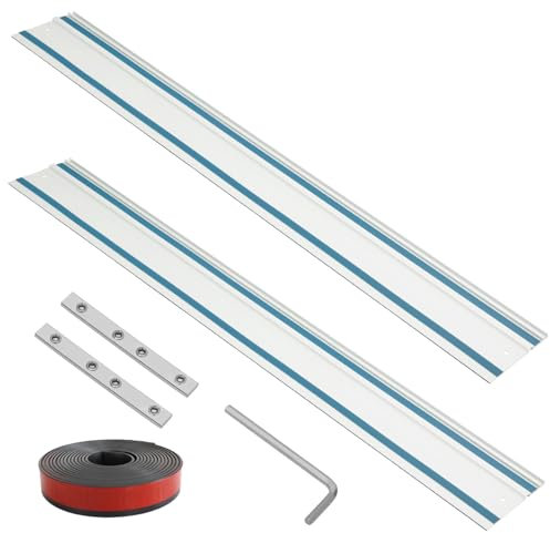 199140-0 2 * 39Track Saw Guide Rails for makita Track Saw.Includes 2 PCS 39 for makita Track Saw Guide Rails, 2 Guide Rail Connectors and 110In Guide Rail Splinter Guard Replacement Strip