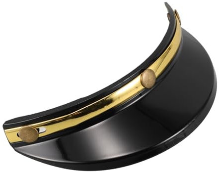 LALADEFIEE Brim Sun Hat Vintage Motorcycle Helmet Visor Black for Scooter Helmet Sun Shade