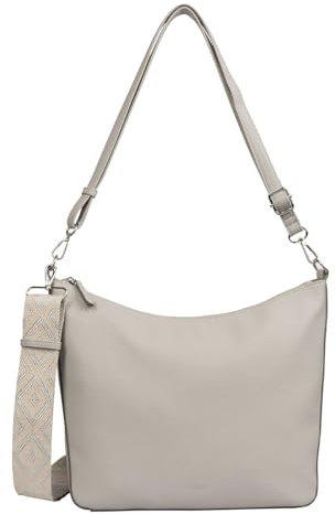 Gabor bags Linda Damen Hobo Bag Schultertasche Mittelgroß Grau