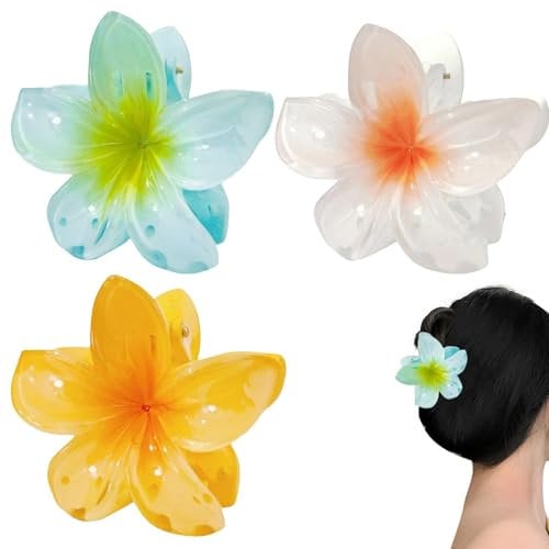 Pinze Per Capelli Fiori Clip - 1/3/7/10 Pezzi Artiglio Per Capelli | Clip Per Artigli Per Fiori Antiscivolo | Fermagli Per Capelli Forma Di Tenuta Forte Per Capelli Sottili/