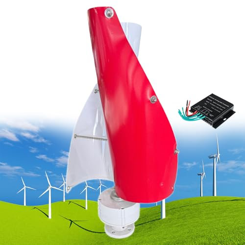 12000W Kit Generatore Eolico, Generatore Eolico ad Albero Maglev, Turbina Eolica Verticale Trifase, per Alimentazione Elettrica Domestica, Infrastrutture Stradali,C-24V