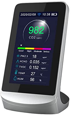Air Quality Meters, Carbon Dioxide Detector Co2 Detector Air Quality Detector Tuya Smart WiFi Connection English Version
