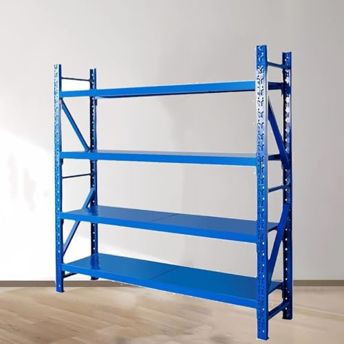 Robustes 4-stöckiges verstellbares Metall-Garagenregal, 1,995 kg, Lagerregal für Nutzfahrzeuge, industrielle Regale, kommerzielle Laden, Werkzeug, Fitnessstudio, Regal, 120 x 60 x 200 cm