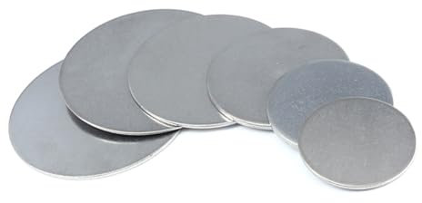20 Piezas 304 Placa Redonda De Acero Inoxidable Diámetro 15-18mm Metales Circular Redonda Inox Lámina Espesor 1-3mm(15 * 2mm)