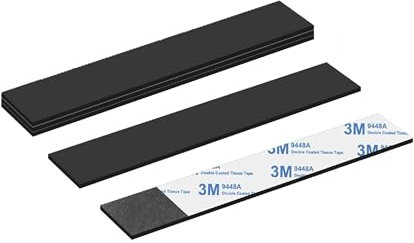 Magnetic Strips with Adhesive Backing Magnet - Heavy Duty Sticky Magnet for DIY Projects - Metal Plates - Cut to Shape - Strong Hold & Durable - Ideal for Tool Racks, Fridge (3 Pack)