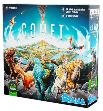 ATALIA | Comet | Strategisches Brettspiel | Retten Sie die Dinosaurier vor dem Aussterben | 2 bis 4 Spieler | ab 12 Jahren | Dauer 45 bis 75 Minuten | Eingeführtes Spiel | Urhistorisches Universum