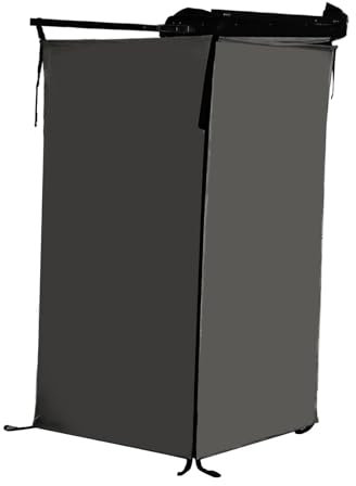 Amagogo Tente de Douche latérale pour véhicule, vestiaire, abri d'intimité extérieur, Cabine de Toilette pour remorque, Automobile, Toilettes de, Noir