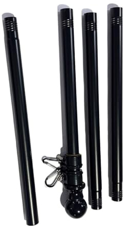 lmoikesz Edelstahl Fahnenmast Kit 5FT Fahnenmast Außenfahnenmast ° Fahnenmasthalterung, Wohnhausmontage geeignet für Größen von, Schwarz
