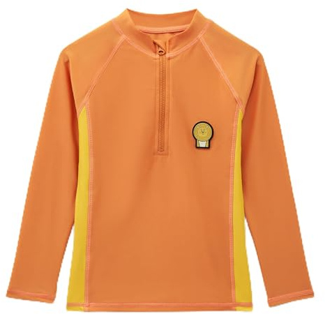 Roarsome Kids Rash Vest | UPF50+ Sun Protection Swimwear | Quick Dry & Soft Fabric | Boys Girls Surf Vest Top | Comfortable Rash Guard for Swimming, Snorkelling and Beach Play - Cub The Lion - 3-4