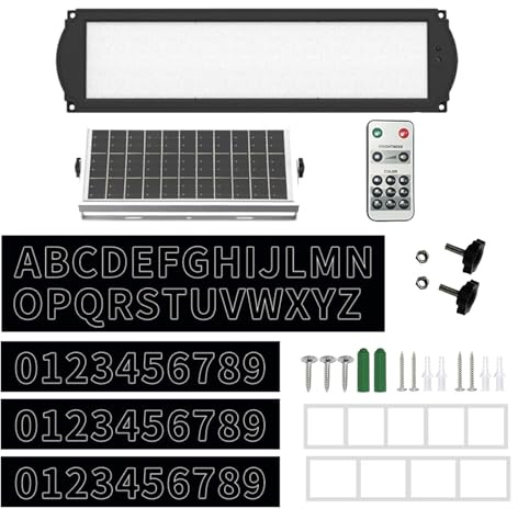 Wasserdichtes Design, Solar-LED-Hausnummernschild, Solarhäuser, Nummernschild mit Fernbedienung, einfache Installation für Geschäft, personalisierte Adresse