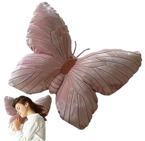 Butterfly Throw Pillow – dekoratives Schmetterlings-Kissen, gemütliches 15,7x11,8 Inch Zierkissen aus weichem Material, vielseitig einsetzbar | Ideal für Wohnraumdekoration, Sofa, Schlafzimmer, Kinder