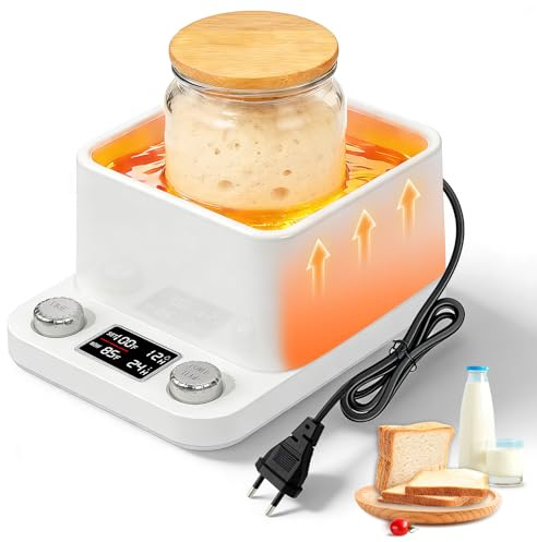 Sauerteig Starter Warmer,198 Stunden Timer,Einstellbare Temperatur 70-104°F | Gleichmäßig Erhitzt,Sauerteig Wärmer Für Kombucha,Joghurt,Brotbacken & Fermentation