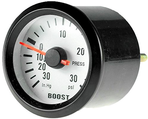 Mintice Medidor de Boost 2 52mm Coche Universal Puntero Luz LED Azul Indicador de PSI Turboalimentado Calibre Turbo Boost Gauge Instrumentos Equipo Motor