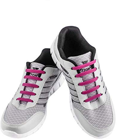 WELKOO® Lacci elastici in silicone che non vanno allacciati, impermeabili, adatti a scarpe per adulti - 16 pezzi, Taglia ADULT rosa