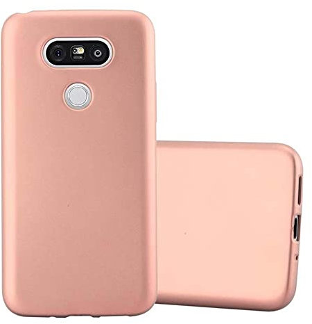 Cadorabo Custodia per LG G5 in Oro Rosa Metallico - Morbida Cover Protettiva Sottile di Silicone TPU con Bordo Protezione - Ultra Slim Case Antiurto Gel Back Bumper Guscio