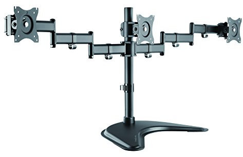 LogiLink BP0051 3-fach Monitor-Schreibtischständer 8 kg Belastung, 33,02-68,58 cm (13-27 Zoll) Schwarz