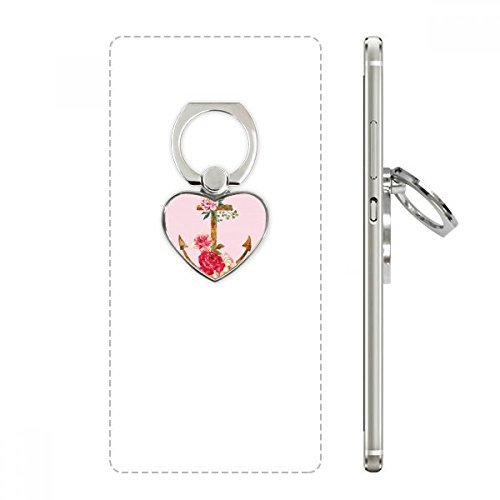 DIYthinker Aquarell Rose Anker Blume Pflanze Herz-Handy-Ring Ständer Halter Halterung Universalstütze Geschenk