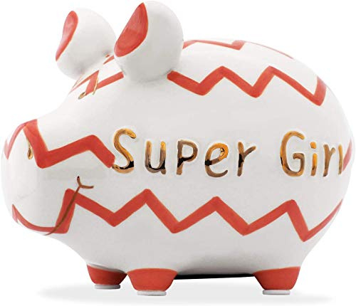 KCG Kleinschwein Super Girl - Marken-Sparschwein Spardose - KLEI-SUPER-GIRL-M01