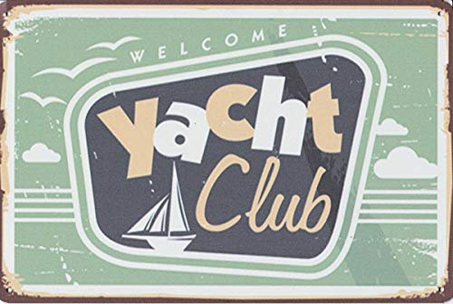 Visario Blechschild Bild Yacht Club 30x20cm 2340 Verschiedene Bilder, Wandbilder und Schilder zur Auswahl.