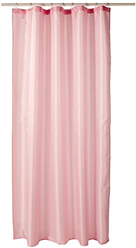 CORTINA BAÑO POLIESTER DIVA 140X180 CM ROSA