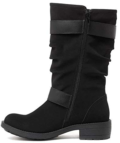 Rocket Dog Women's Biker Boots, Black Matt, 3 UK