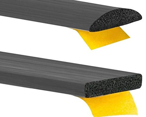 sarian Moosgummidichtung Moosgummiprofil EPDM selbstklebend 16 Grössen Rechteckig Gummidichtung Moosgummi Türdichtung Schaumstoff Dichtung (25mm x 3mm)
