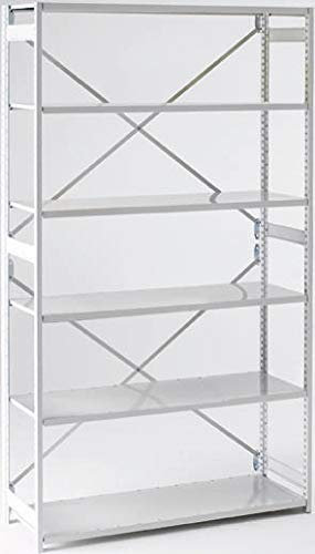 RS PRO Regalsystem Stormor, 6 Regale, Grau, 1850mm x 1000mm, 300mm, 70kg Last