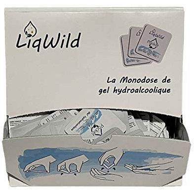 Monodoses de gel hydroalcoolique LiqWild - Boîte de 250 pièces