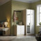 ELEGANT High Gloss Mirrored Wardrobe Set 2 Doors Wardrobe with Mirror and 4 Drawer Chest and Bedside Cabinet, White/Oak