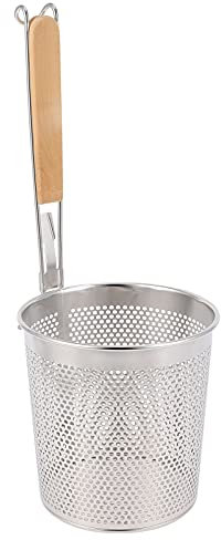 Stainless Steel Noodle Sifter with Handle Kitchen Strainer for Ramen Spaghetti and Fried Foods Easy to Clean and Operate for Daily Cooking