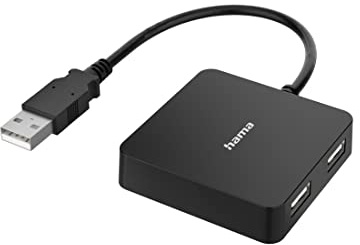 Hama 00300081 USB-Hub, 4 Ports, 480 Mbit