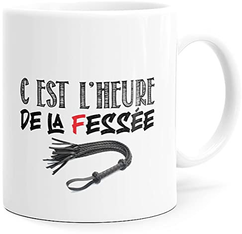 Luigi Collection Mug Humour C’est l’Heure de la Fessée Tasse Message drôle Sexy. Idée Cadeau Original Coquin pour Ami Couple Amoureux Collègue Homme Femme Copine Anniversaire Noël St Valentin.