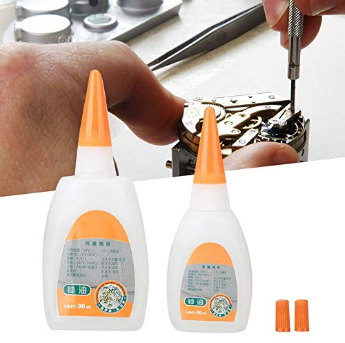 HURRISE Watch Oil & Repair Tool Kit with Arte Federstegbesteck, 30ml + 20ml Lubricant for Watch Movement Maintenance and