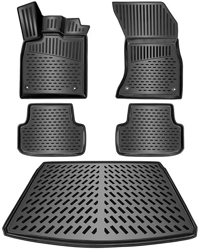 ELMASLINE 3D Gummimatten & Kofferraumwanne Set für Audi A6 III (C7) Kombi (Avant) 2011-2018