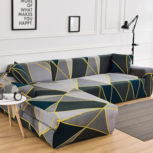 uyeoco Sofabezug L Form Rechts/Links Sofa Überzug Ecksofa Sofaüberwurf Stretch Sofahusse Couchbezug für 3/2/4 Sitzer Couch (Color : T, Size : 190-230cm)