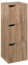 Five - Meuble Etagère 3 Cases avec Portes Coloris Bois Naturel H 100.5 cm