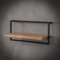 Ringo-Living Vintage Wandregal Holz mit Metall, Deko Holzregal Industrial Regal, Tv Wandregal hängend, Wanddeko Wohnzimmer, Schlafzimmer, Esszimmer, Bücherregal Wand für Bücher, Bilder, Deko