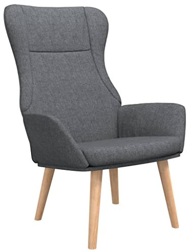 vidaXL Relaxsessel Fernsehsessel Relaxstuhl TV Sessel Polsterstuhl Polstersessel Armsessel Ruhesessel Lesesessel Wohnzimmer Dunkelgrau Stoff