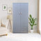 PALAKLOT Modern 2-Door 3-Drawer Wardrobe | Matt Finish 47x76x180cm (Grey)