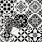 Elffloor Adhesive Floor Tiles Peel and Stick Floor Tiles Vinyl Flooring for Kitchen Bathroom Living Room Waterproof Black White 20X20cm 40pcs