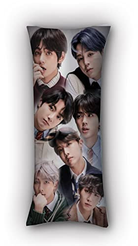LOUJIN BTS Merchandise BTS Bangtan Jungen Jimin V Suga Jungkook doppelseitiges Ganzkörperkissen Dekokissen Modern Outdoor I 45 cm x 45 cm