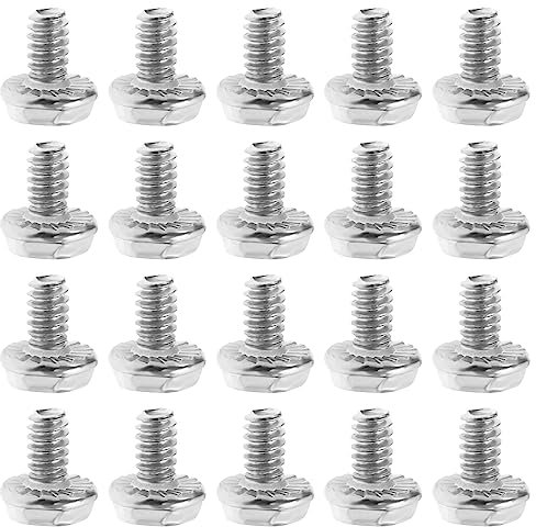 Create idea 100Pcs Toothed Hex 6/32 Screws Motherboard Mounting Screws 6/32 Hard Drive PC Case Screws Plated Steel Accessories for Computer Silver
